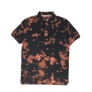 Banana Republic Polo Shirt Bleach Dye Tie Dye